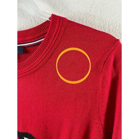 Tommy Hilfiger Penguin Novelty Print Lightweight Crew Neck Sweater Large Red - Picture 11 of 12